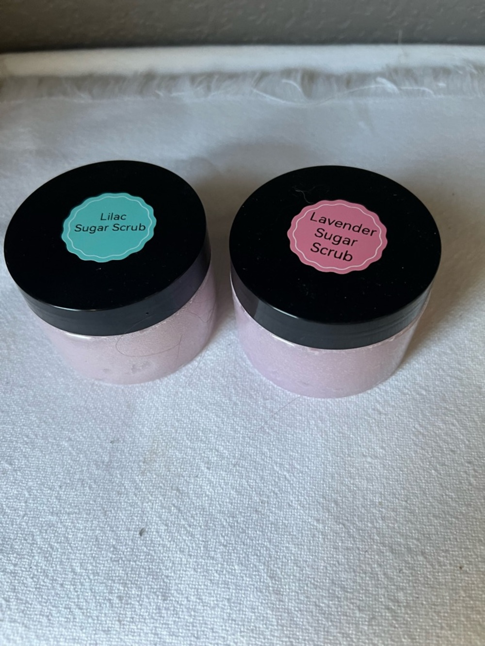Hand Crafted Lavender & Lilac Sugar Scrub , color added by request